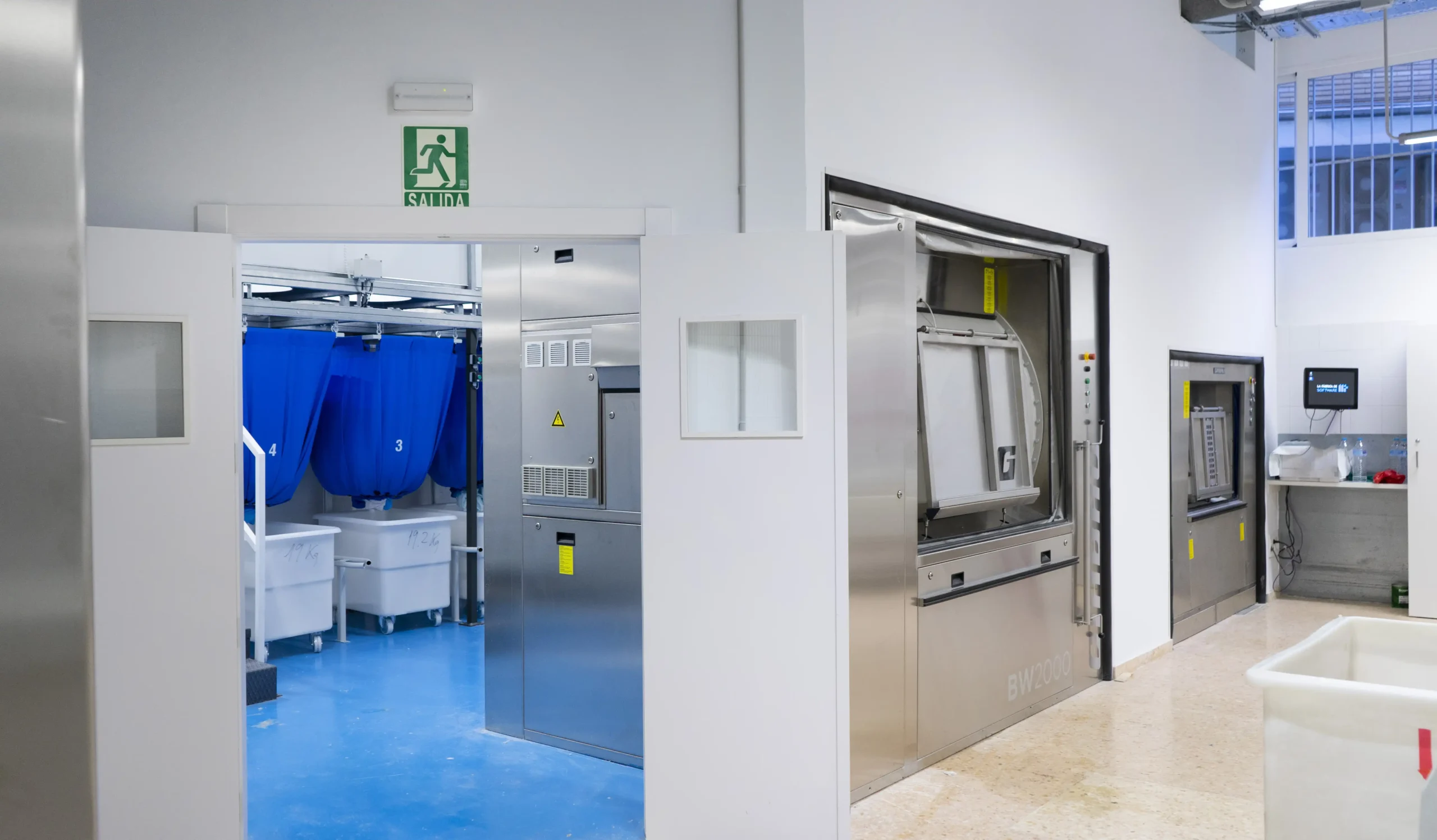 One-way laundry flow — zero risk of cross-contamination