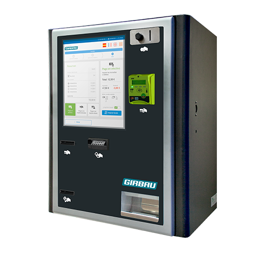 Girbau Sapphire payment terminal designed for secure cash and card transactions in self-service laundries.