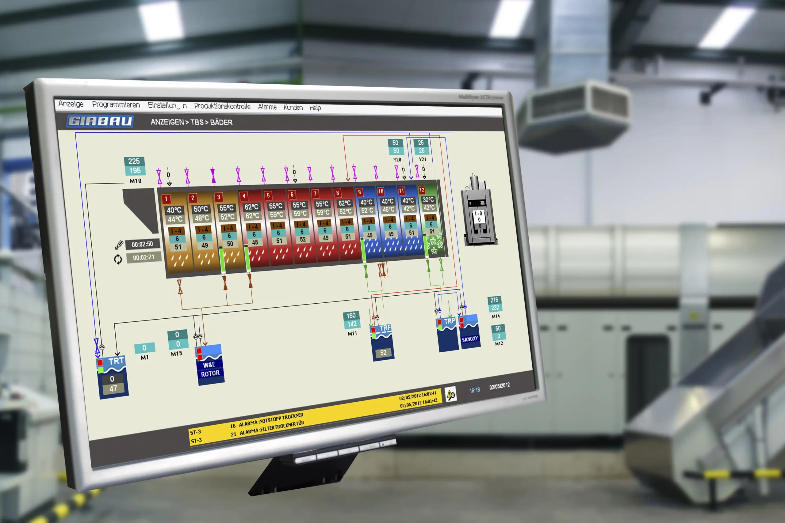 Full control and traceability of washing, pressing, and drying parameters