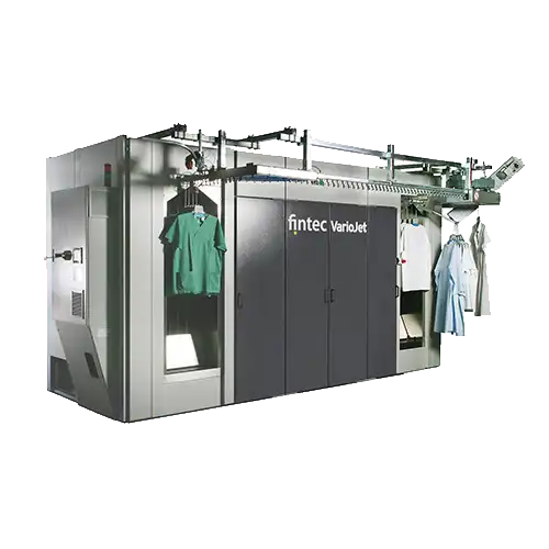 Tunnel de finition Girbau conçu pour une finition haute capacité, l’élimination des plis et une présentation professionnelle des vêtements en blanchisserie industrielle.