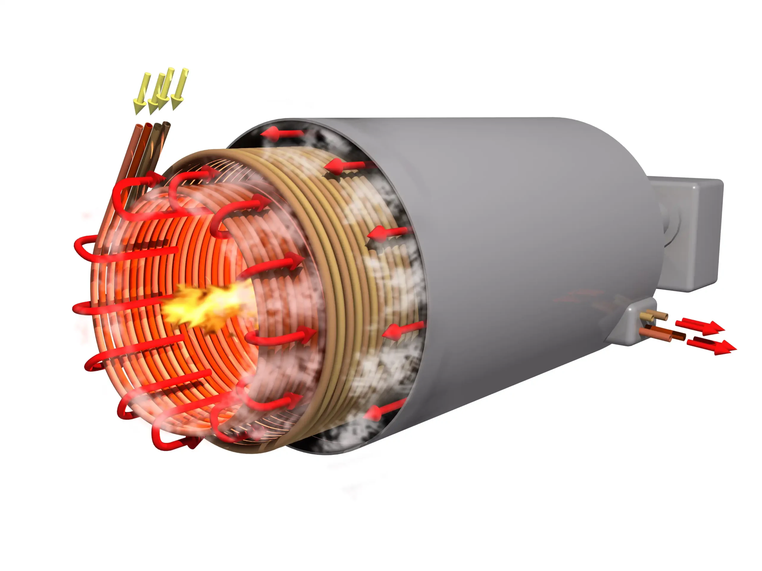 High-efficiency gas burner delivering up to 93% thermal efficiency.