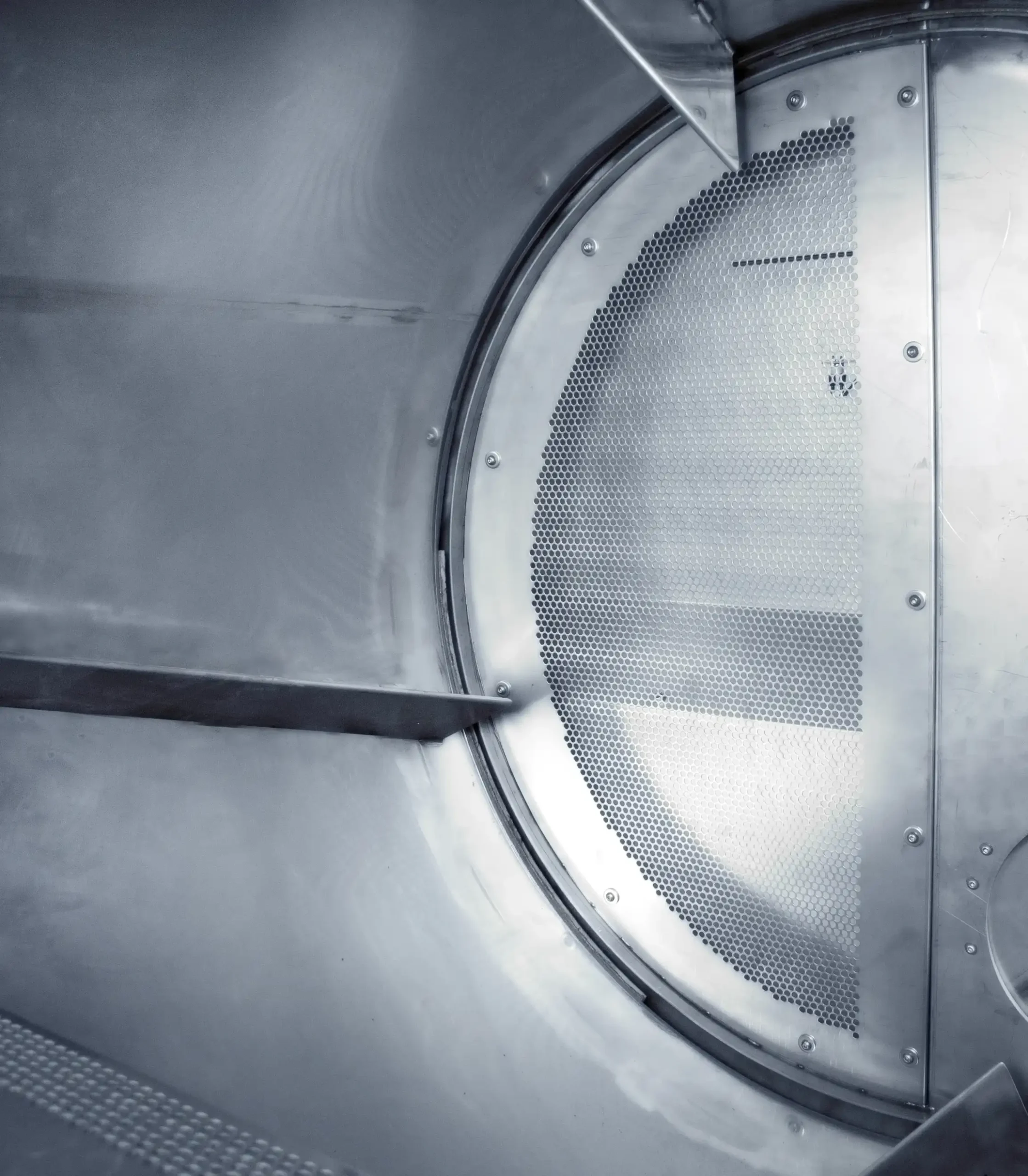 Tamburo in acciaio inox AISI-304 per una durata prolungata.