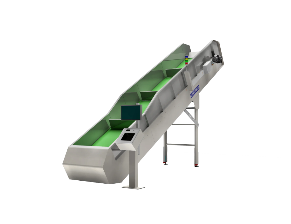 Girbau monorail and ICP automated sorting system designed to optimize linen transport and logistic efficiency in industrial laundries.