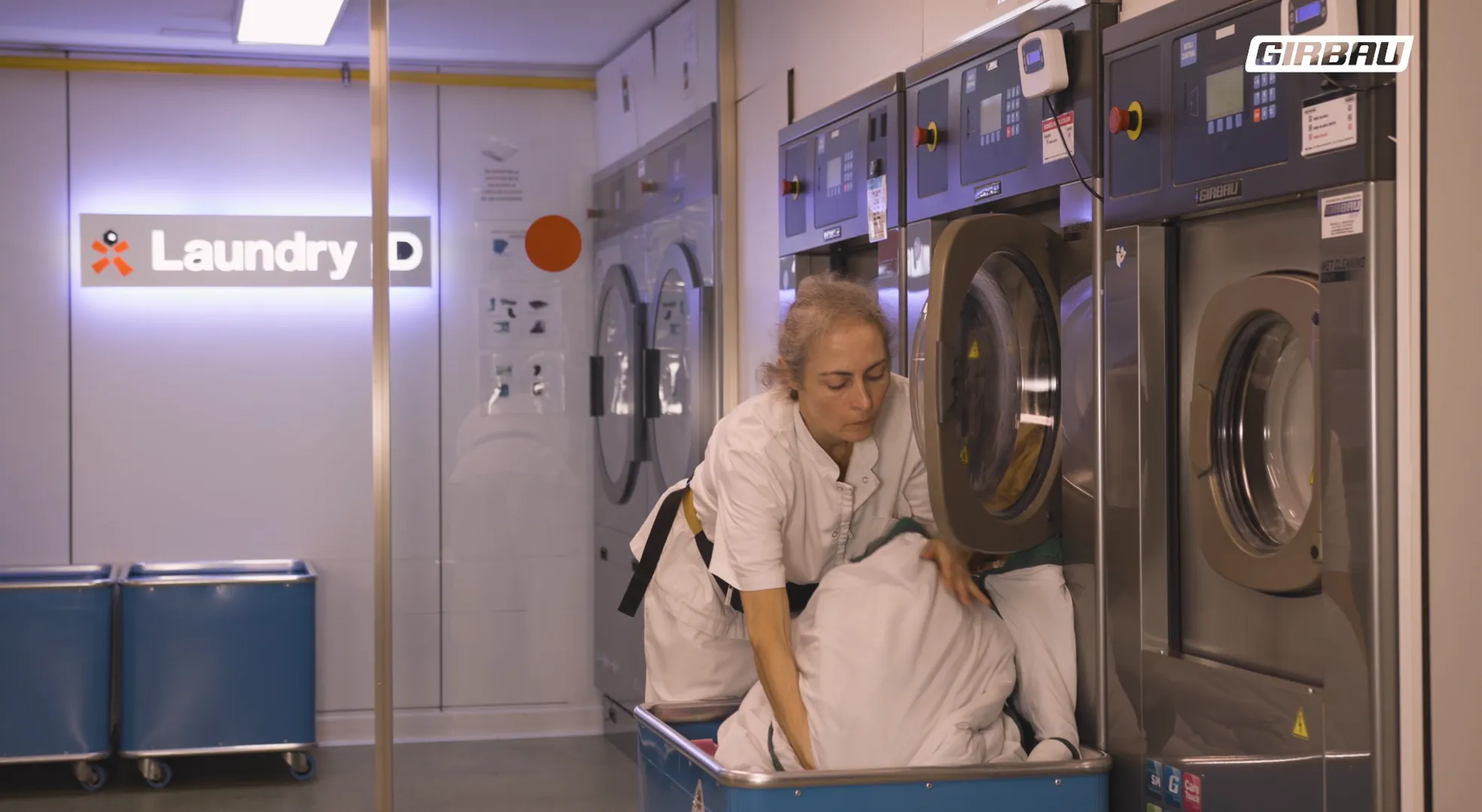 Daily laundry operations at the Ave María Foundation.
